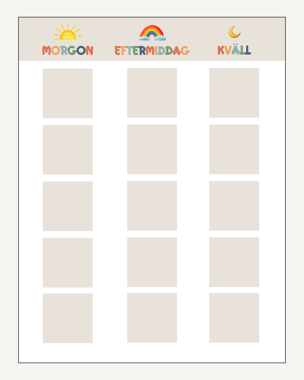 Bildstöd - Min dag