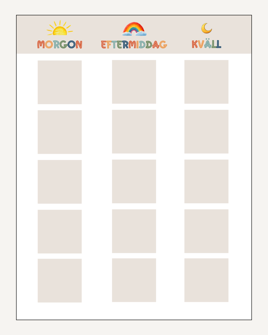 Bildstöd - Min dag