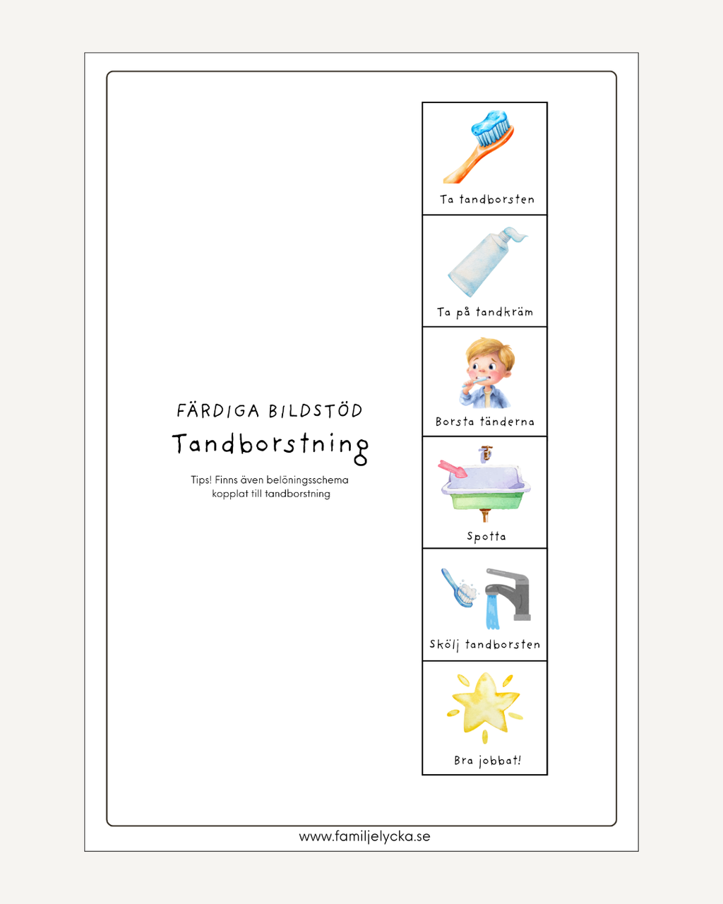 Bildstöd - Tandborstning
