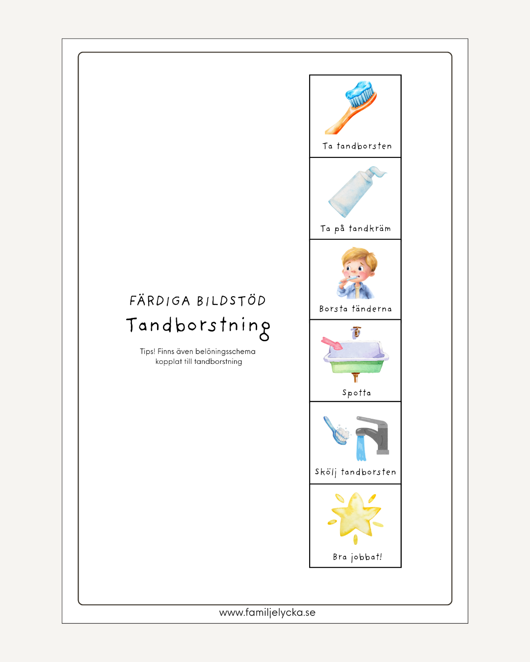 Bildstöd - Tandborstning