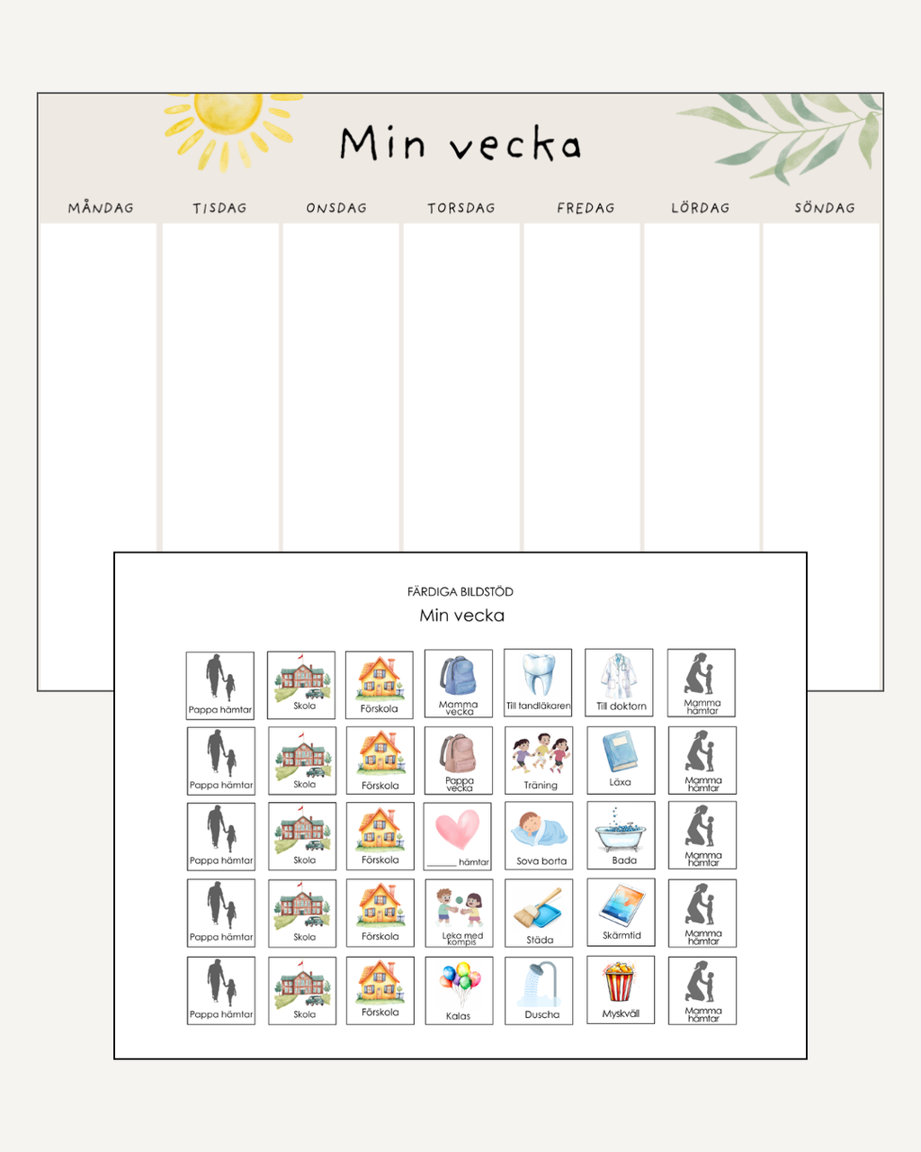 Bildstöd - Min vecka
