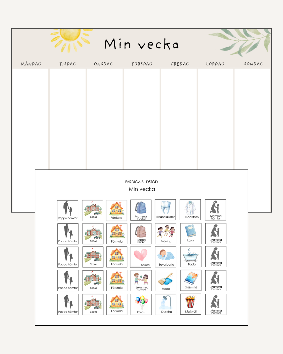 Bildstöd - Min vecka