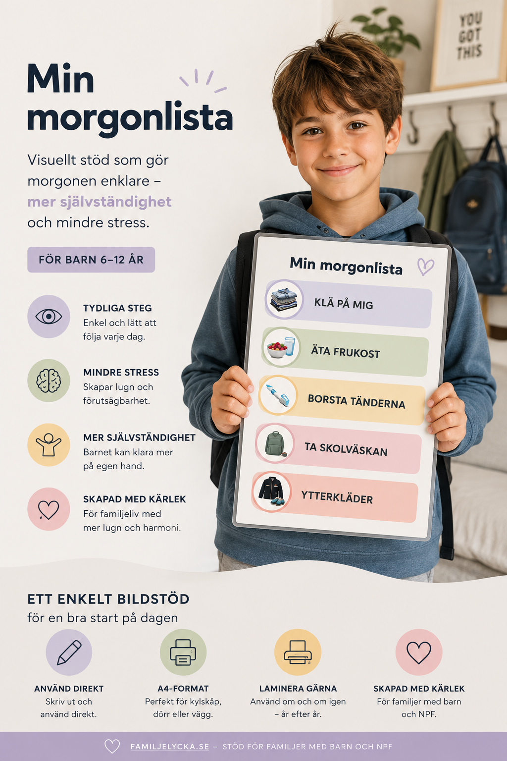Bildstöd Min morgonlista
