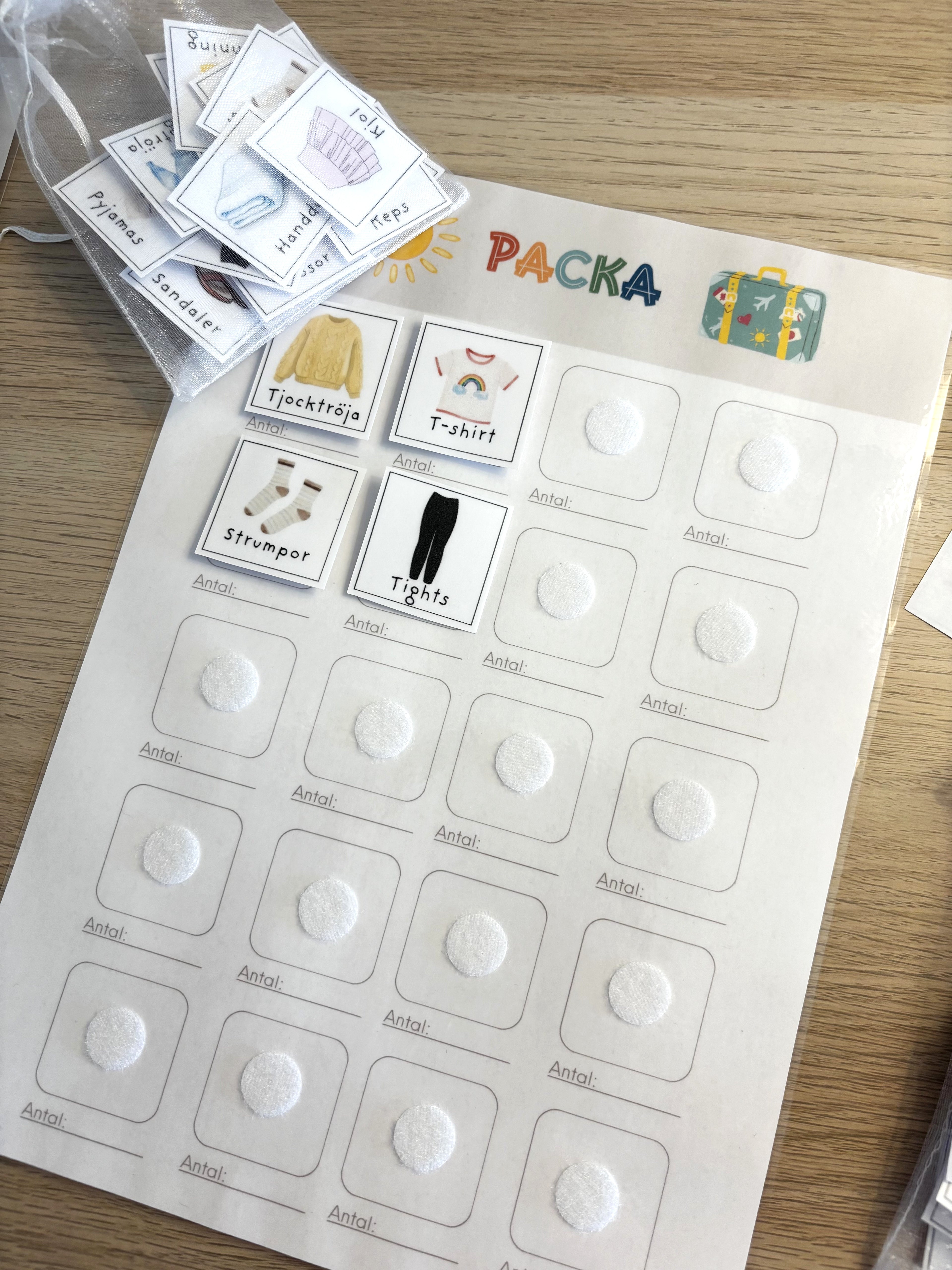 Bildstöd: Packa för resa
