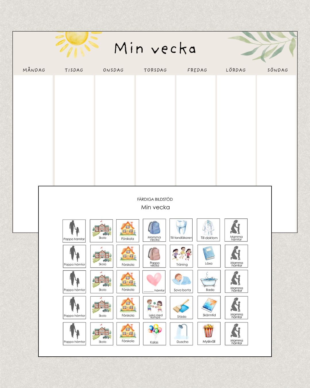 Bildstöd - Min vecka